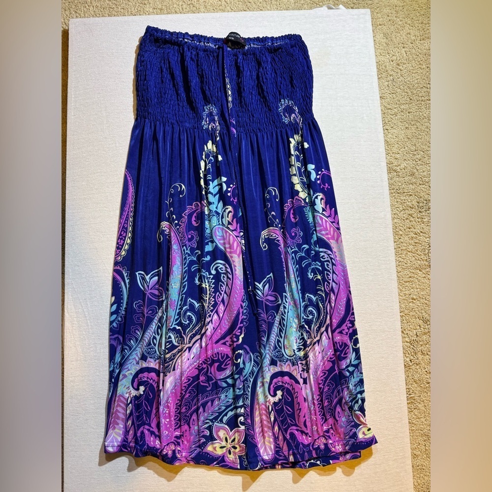 Royal Blue Smocked dress by candy Couture
